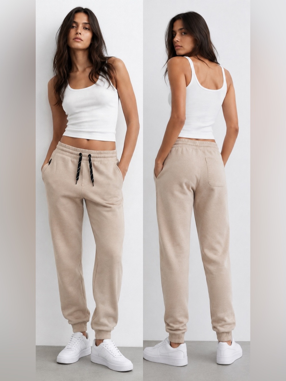 GAP Beige Drawstring Joggers